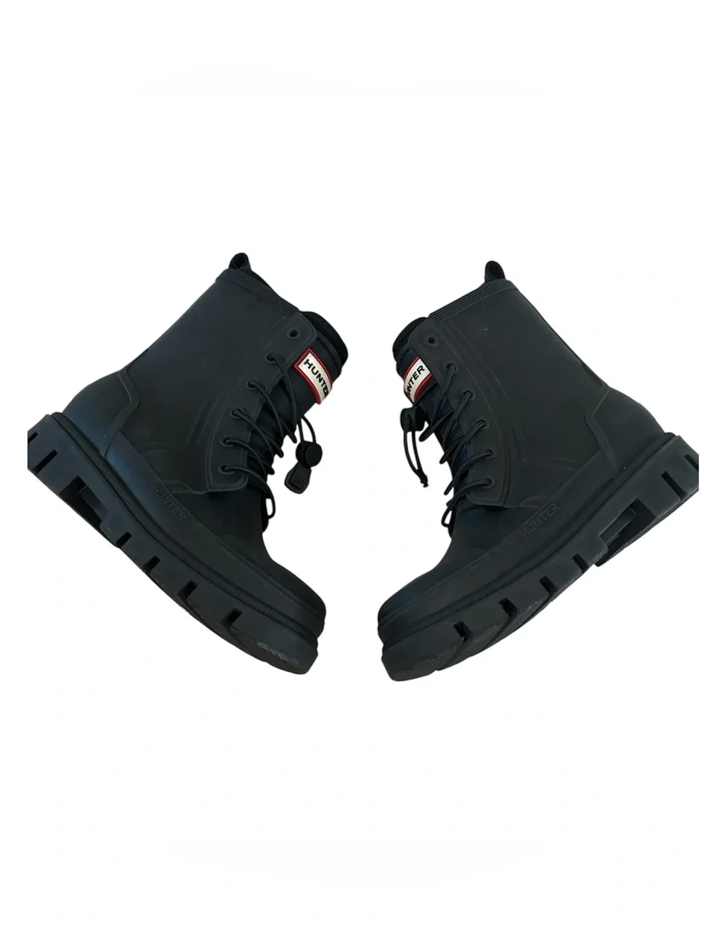 Big Kids Stomper Lace-up Waterproof Ankle Boots, Black, Size 13, NWOT